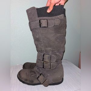 Gray boots
